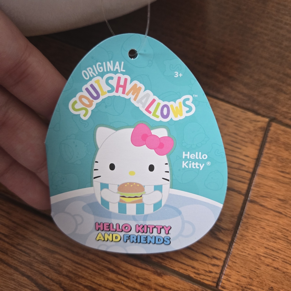 Squishmallows x Sanrio: Hello Kitty with Burger - 8" Plush - Picture 10 of 16